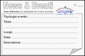 Scritta news & eventi su campo bianco