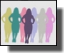 Il simbolo dell'iniziativa: sagoma di donne con sfondo grigio